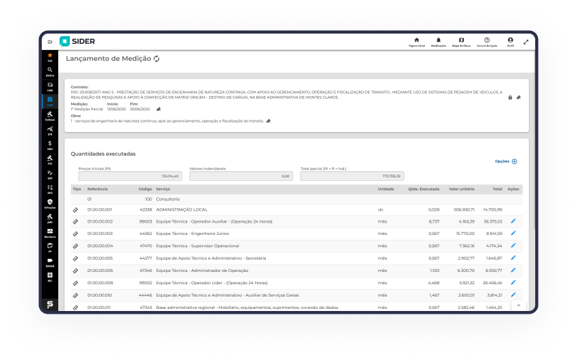 Quantitativo de Medições (CQM)